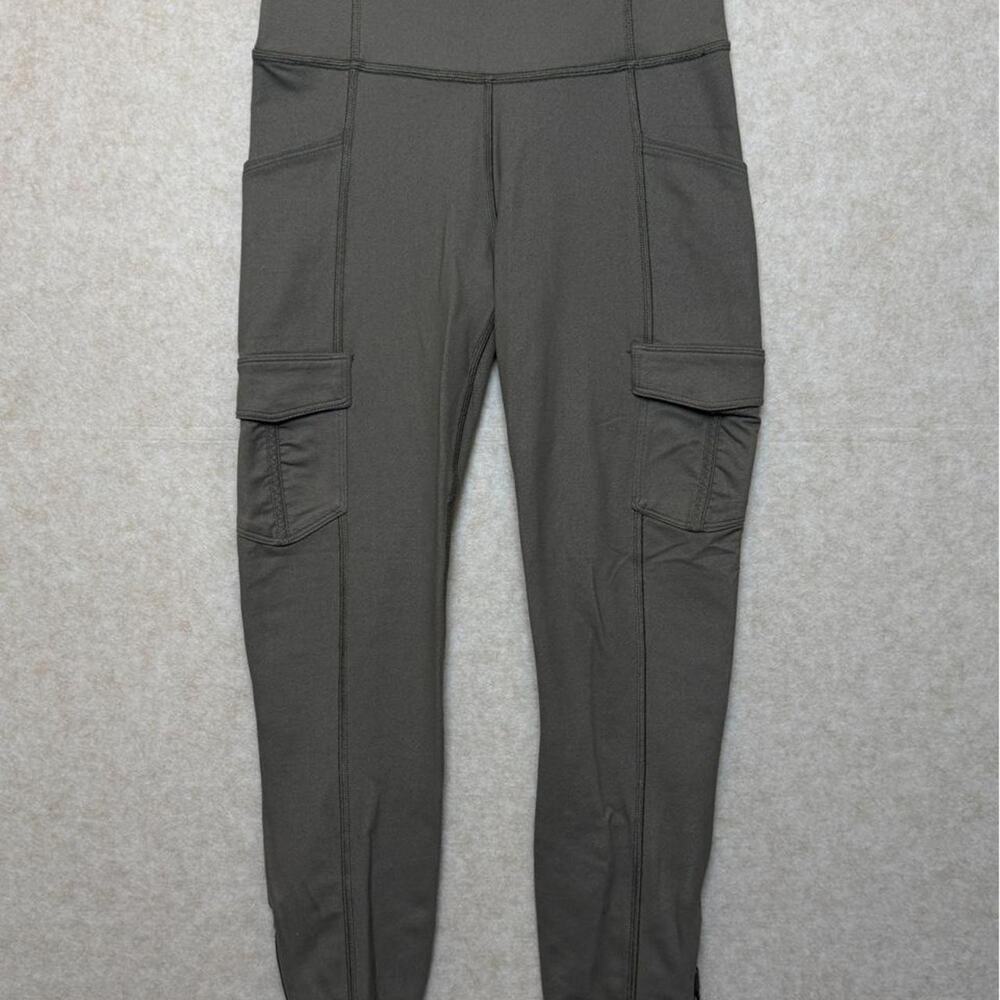 Lululemon Scenic Route 7/8 Tight Size 4 Grey Sage Cargo Leggings 25” Zip